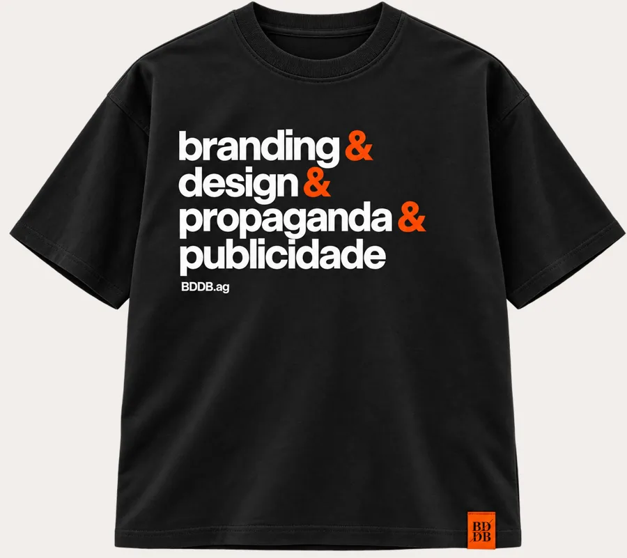 Camiseta preta "branding & design" BDDB.ag