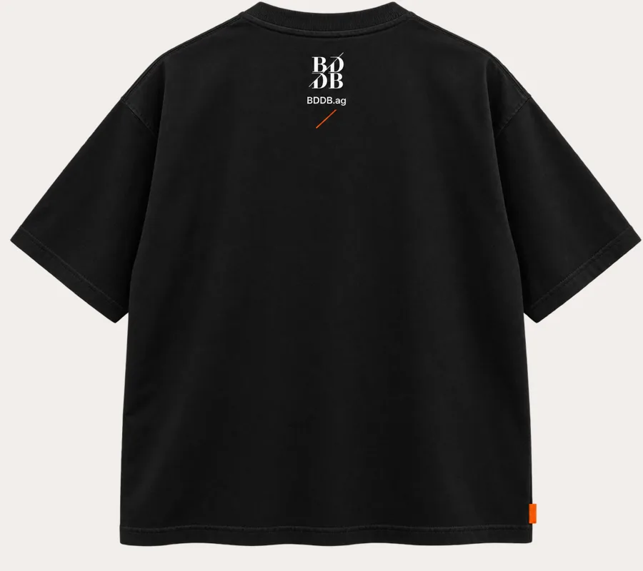 Camiseta preta com monograma BDDB.ag