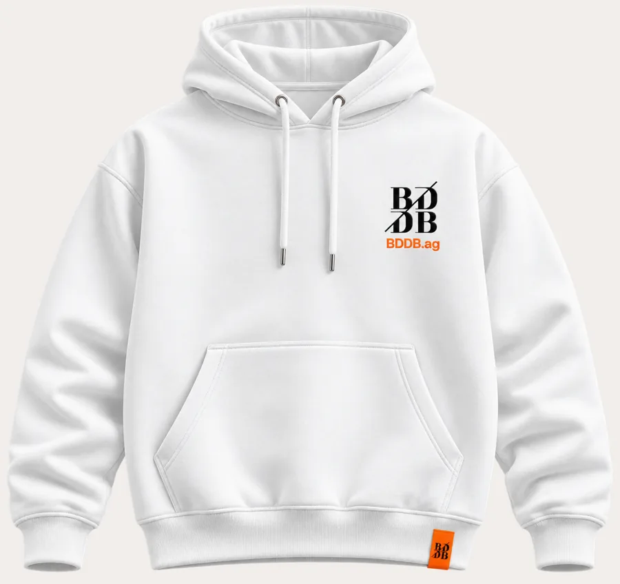 Moletom branco com monograma bordado BDDB.ag