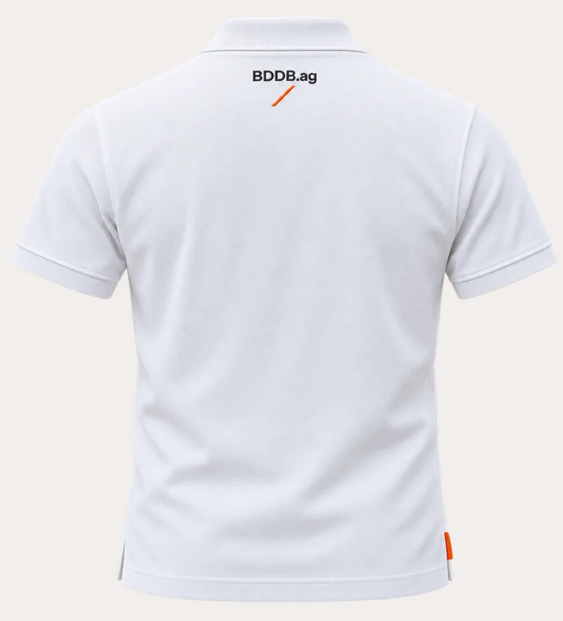 Polo branca com detalhes BDDB.ag BDDB.ag