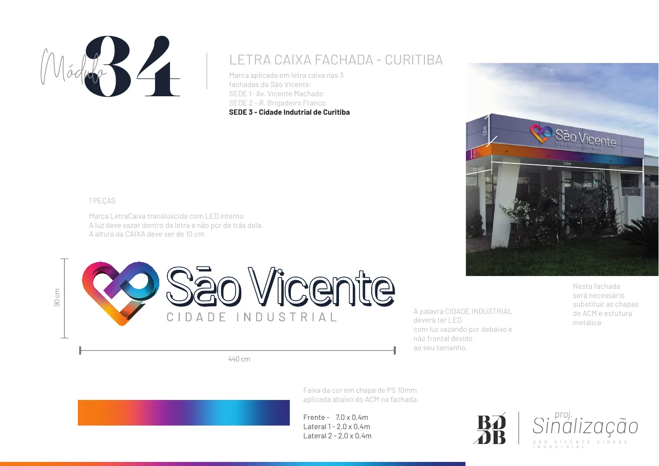 Hospital São Vicente: Módulo 34: fachada da sede 3, Cidade Industrial de Curitiba