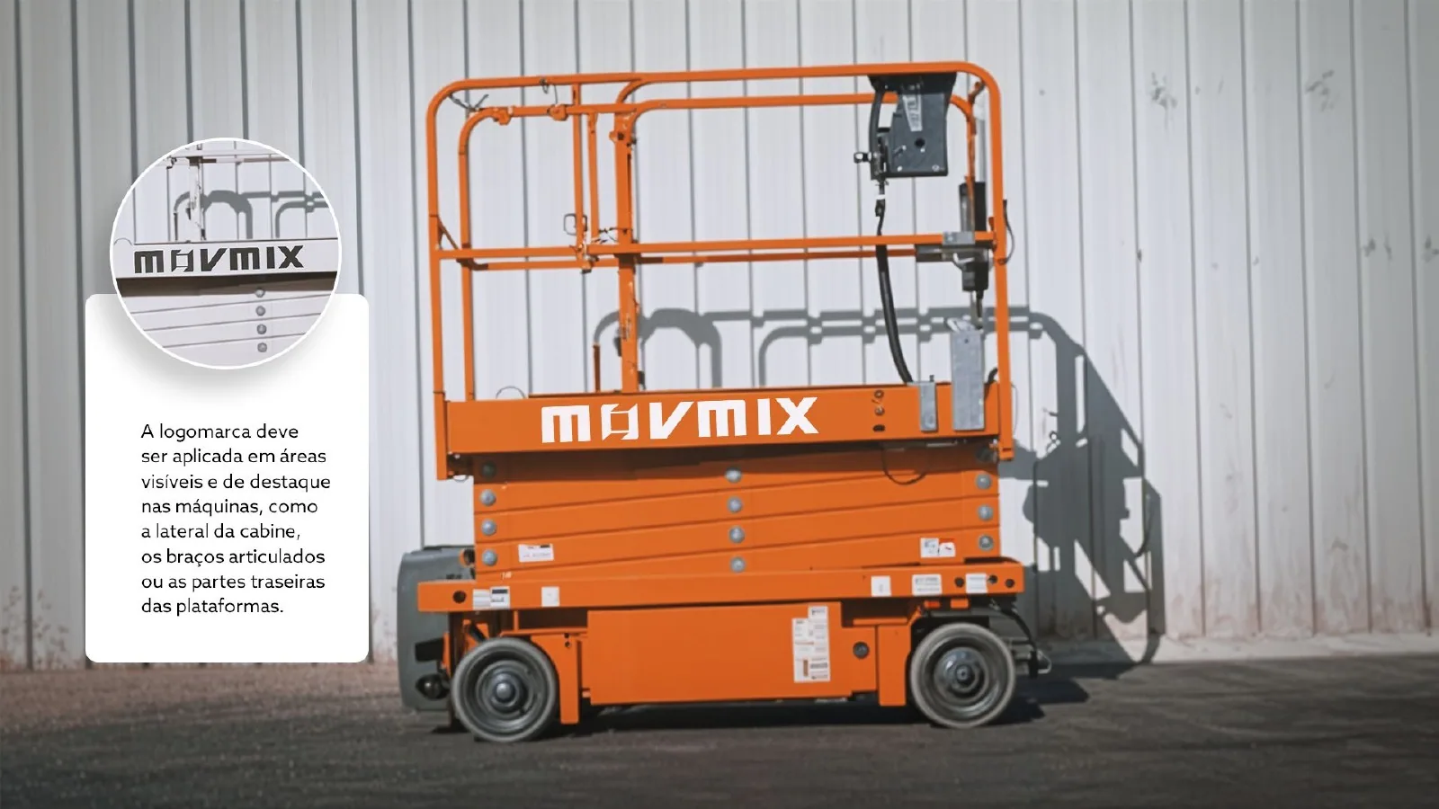 MOVMIX Rental, Marca aplicada: máquinas, frota, fachada e mídia: peça 2