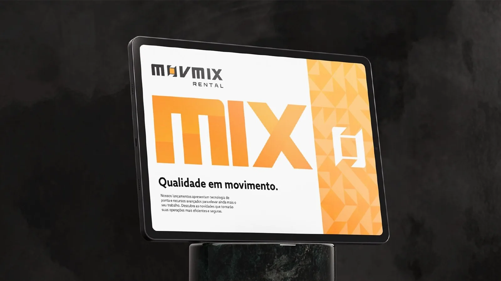 MOVMIX Rental, Marca aplicada: máquinas, frota, fachada e mídia: peça 5