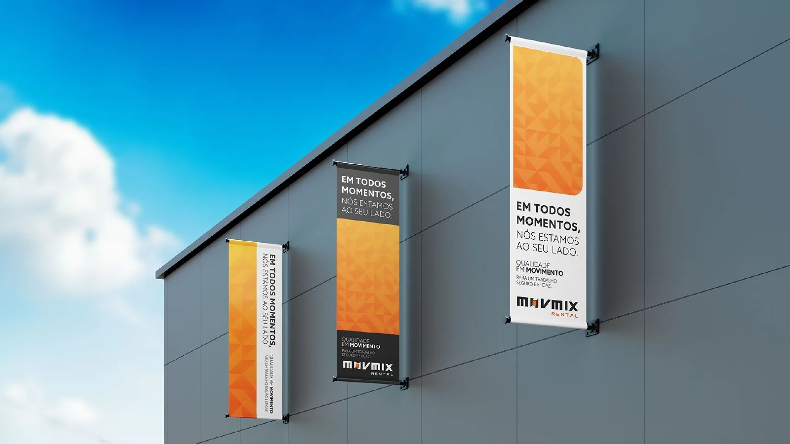 MOVMIX Rental, Marca aplicada: máquinas, frota, fachada e mídia: peça 6