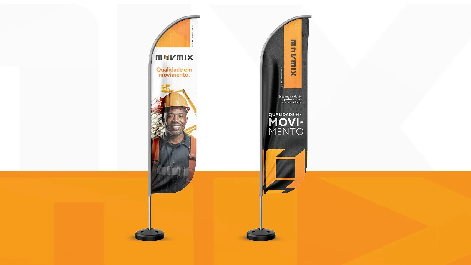 MOVMIX Rental, Marca aplicada: máquinas, frota, fachada e mídia: peça 7