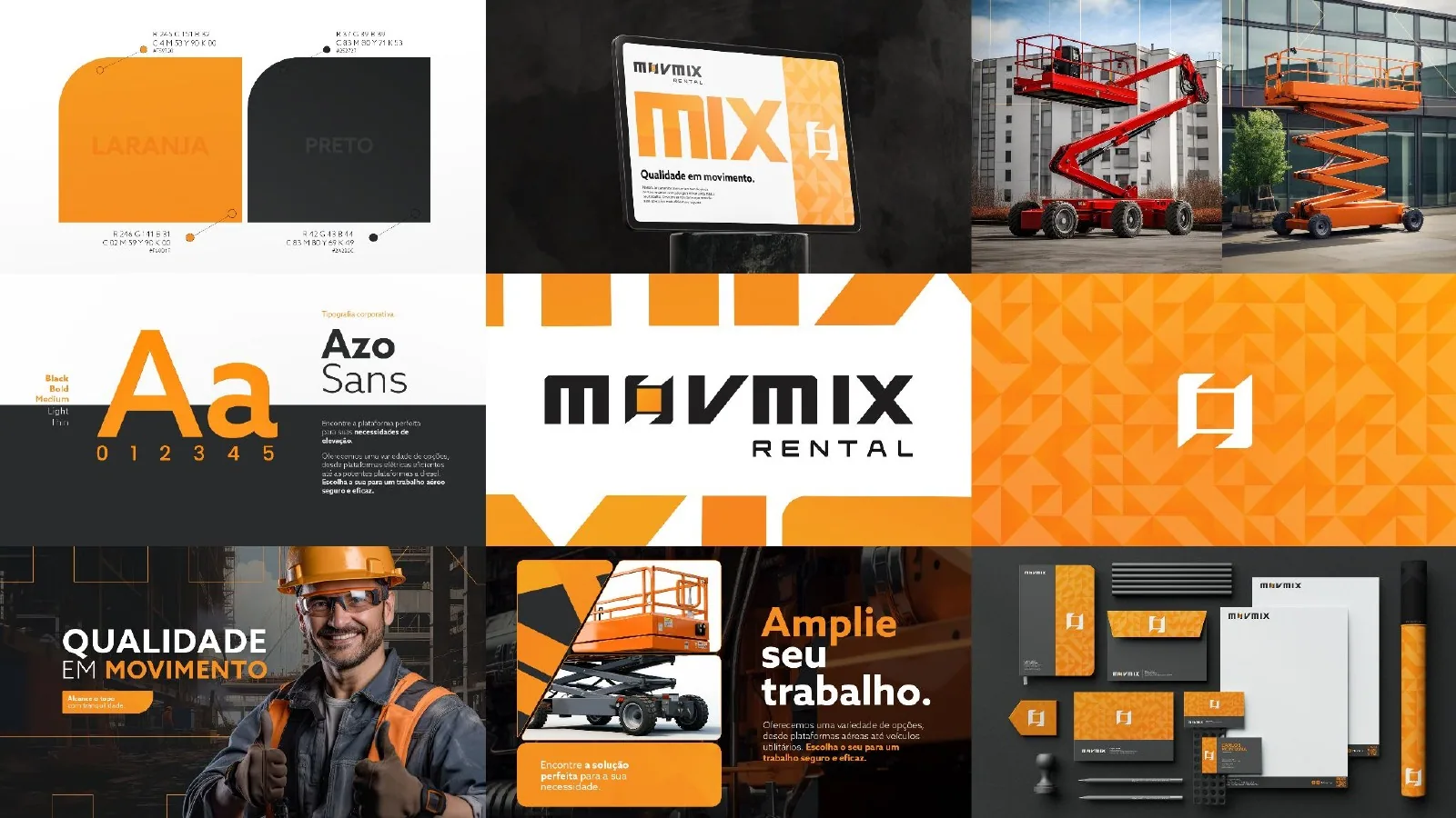MOVMIX Rental, Marca aplicada: máquinas, frota, fachada e mídia: peça 8