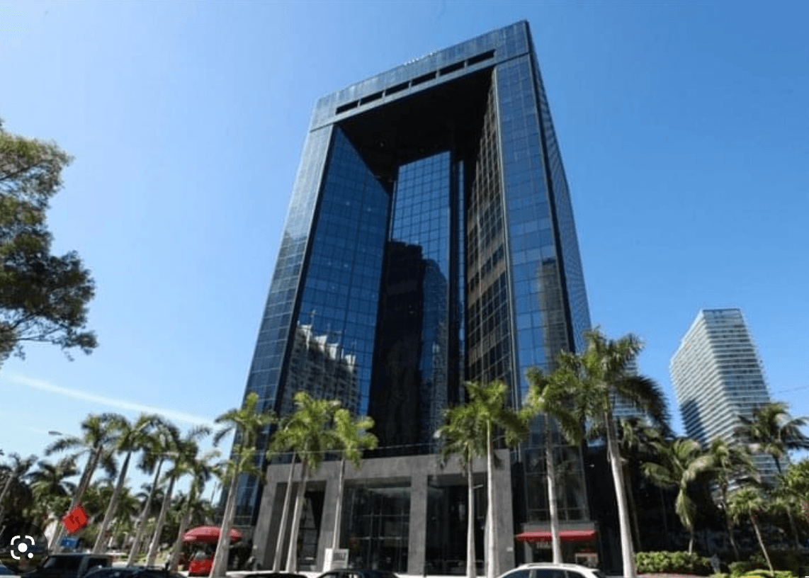 Edifício na Brickell Avenue, endereço da BDDB em Miami