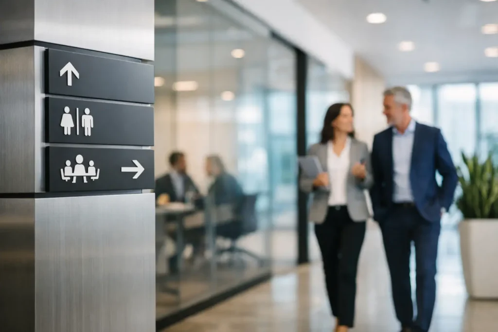 Sinalização corporativa para empresa que cresce