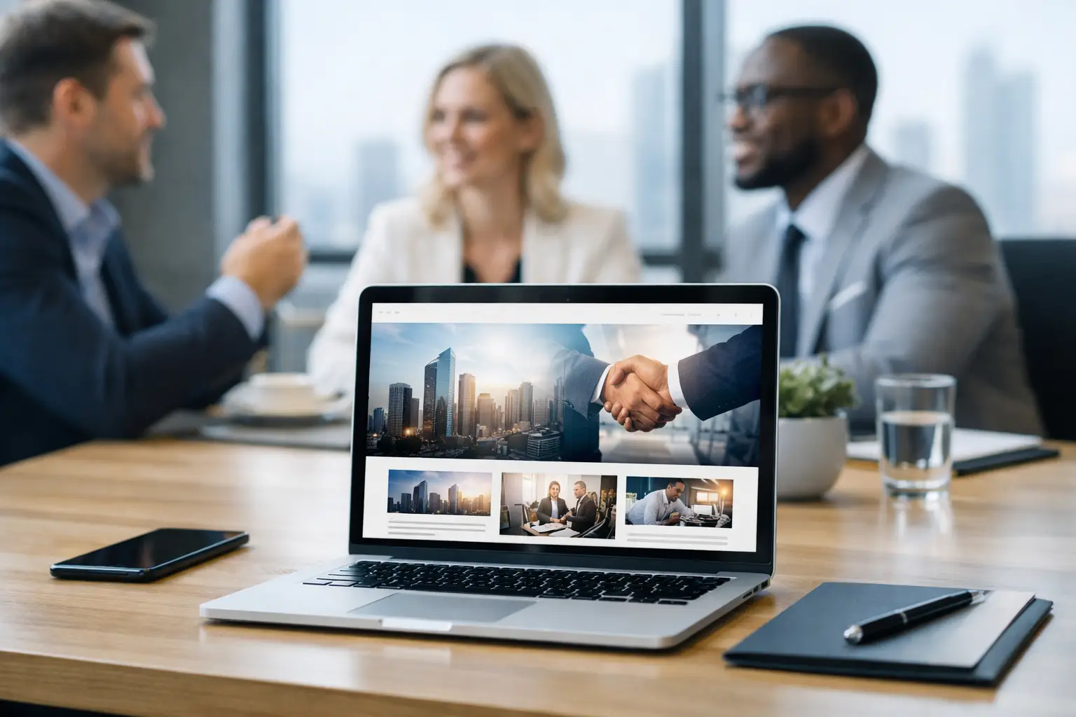 Site institucional para empresa que gera negócios